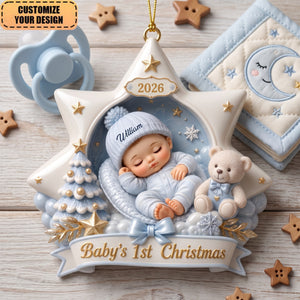 Baby's First Christmas 2026 Acrylic Ornament, Newborn Gift