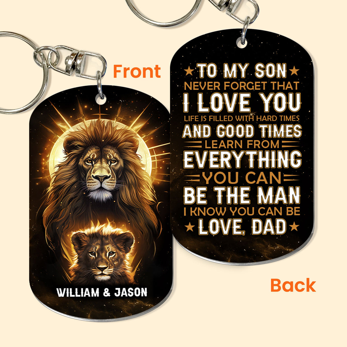 Be The Man I Know You Can Be - Personalized Keychain