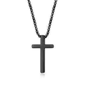 Personalized Cross Necklace Custom Engraved Pendant With Chain