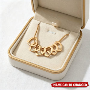 A Wearable Tribute to Your Whole Family - Personalized Engraved Names Heart Outline Pendant Necklace