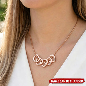 A Wearable Tribute to Your Whole Family - Personalized Engraved Names Heart Outline Pendant Necklace