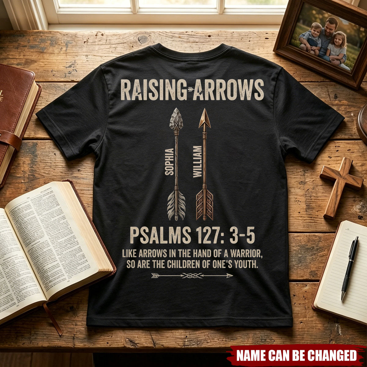 Biblical Raising Arrows Family Legacy Christian Personalized Shirt - Father's Day Gift For Dad, Husband