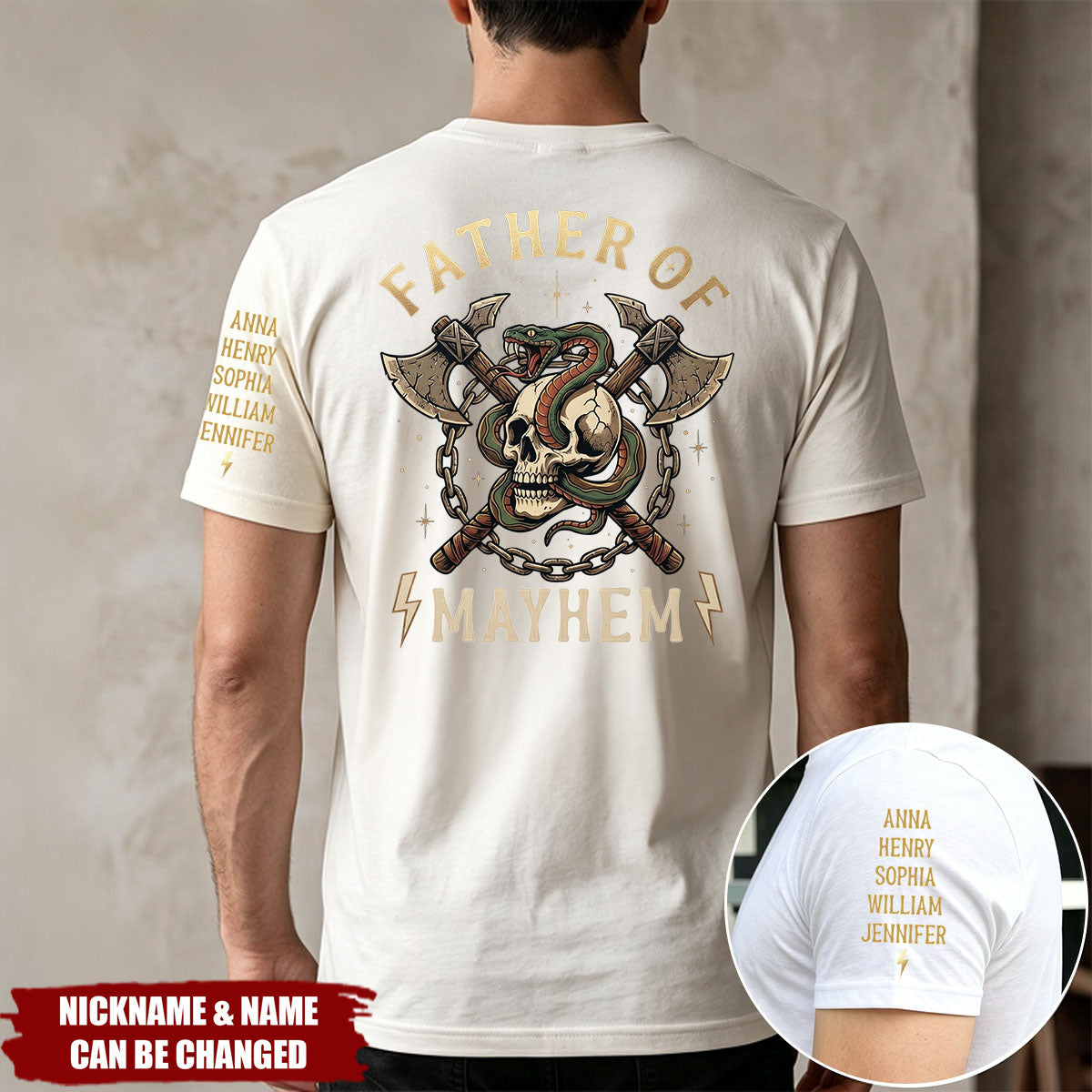 Father's Day Gift, Father of Mayhem - Personalized Shirt