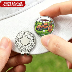Personalized Golf Ball Marker Magnetic Hat Clip - Birthday Game Day Gift for Golf Player Dad Grandpa