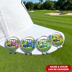 Personalized Golf Ball Marker Magnetic Hat Clip - Birthday Game Day Gift for Golf Player Dad Grandpa