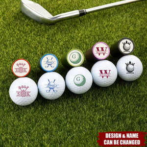 Make It Your Hole in One - Monogrammed Initial Name - Personalized Golf Ball Stamp
