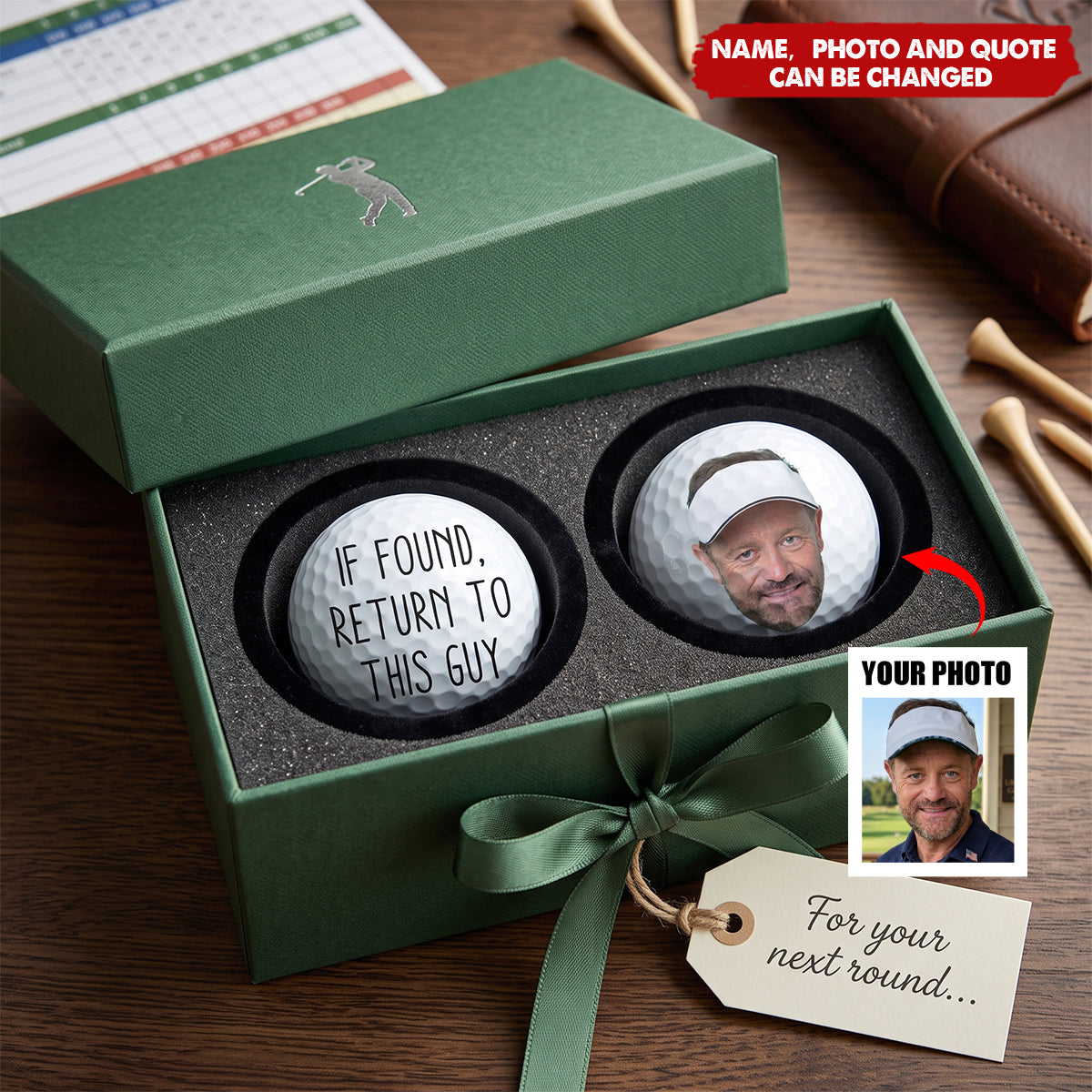 If Found, Return To This Guy Funny Gift For Golfers - Personalized Golf Ball