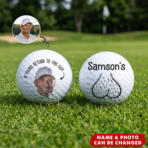If Found, Return To This Guy Funny Golfer - Personalized Golf Ball