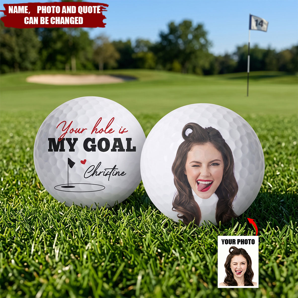 You Are My Hole In One Best Husband Boyfriend By Par Golfer - Personalized Photo Golf Ball