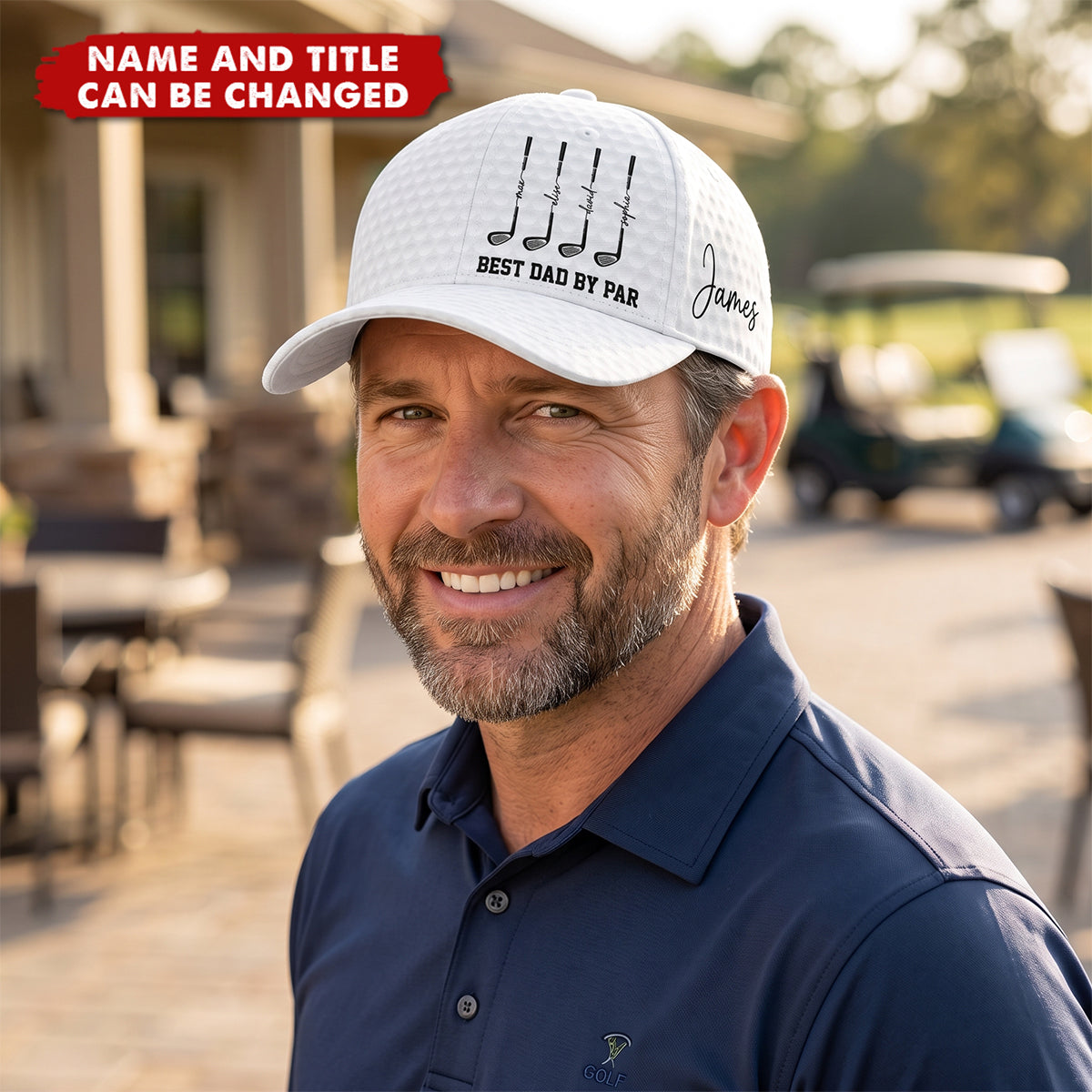 Custom Hat, All Over Print Classic Cap - Personalized Birthday Golf Gifts For Dad, Grandpa