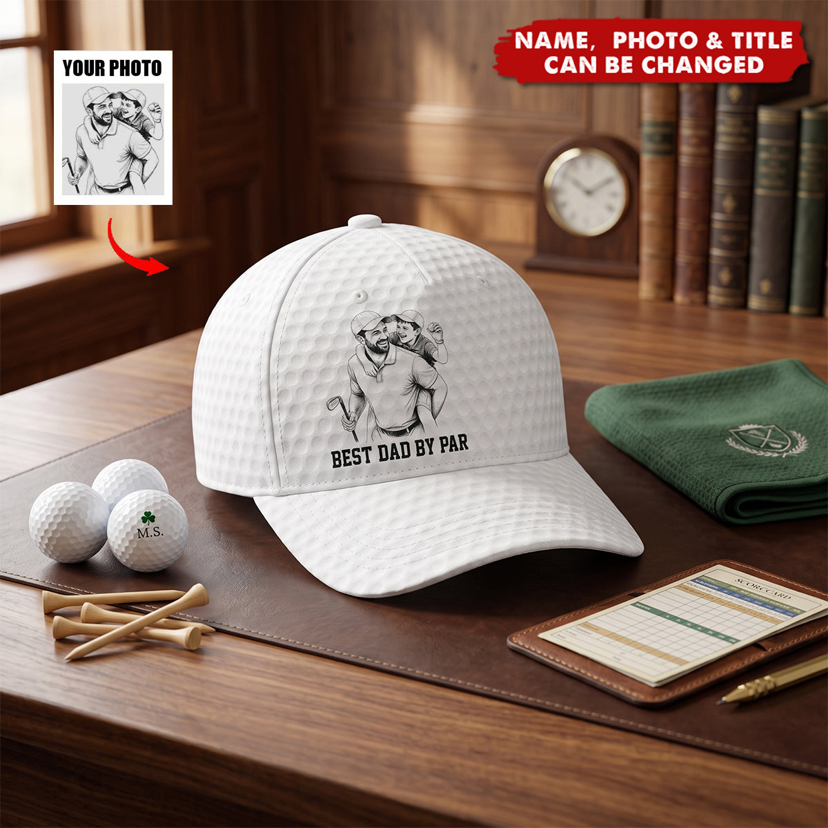 Custom Photo Hat, All Over Print Classic Cap - Personalized Father's Day Birthday Golf Gifts For Dad, Grandpa - Dad Life, Golf Life