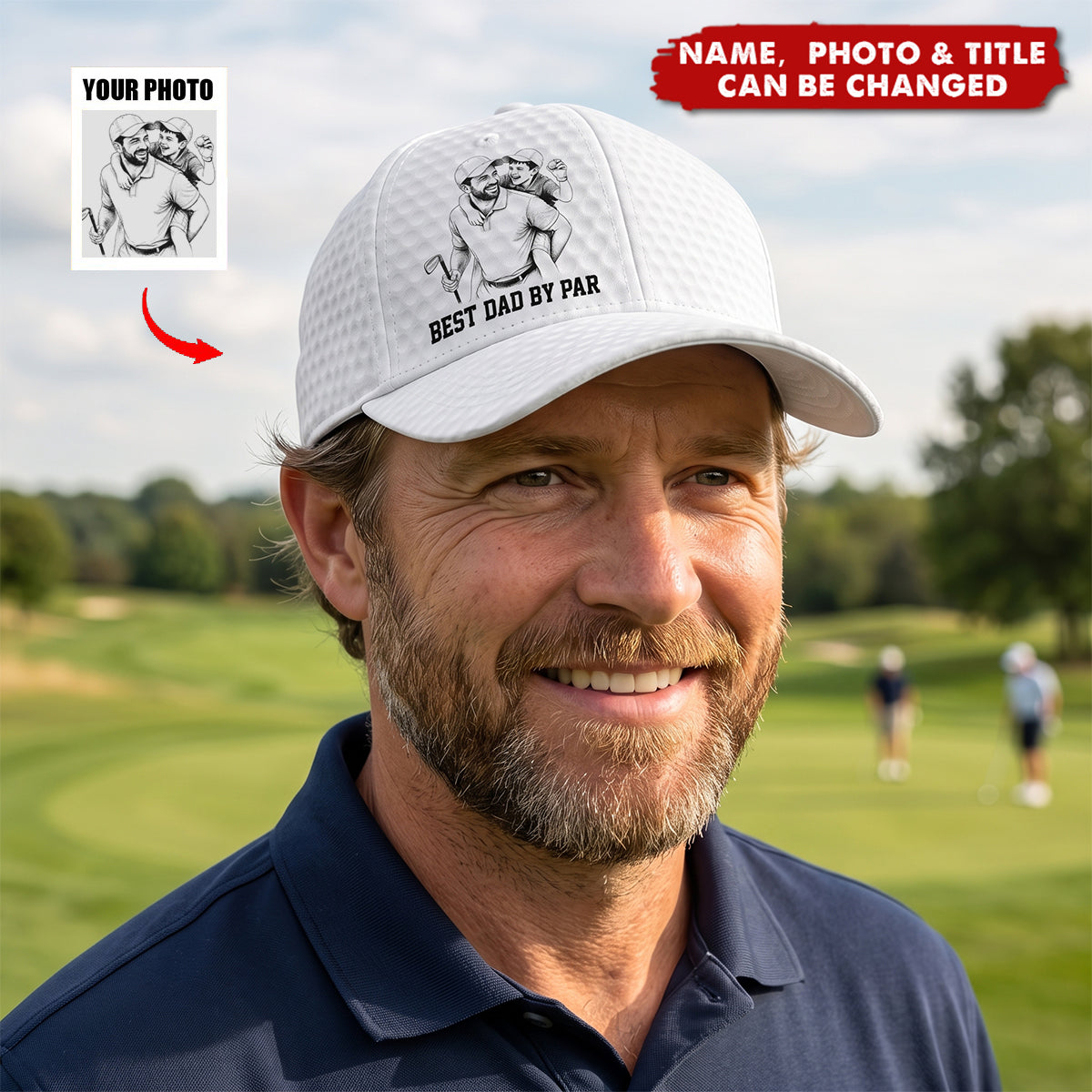 Custom Photo Hat, All Over Print Classic Cap - Personalized Father's Day Birthday Golf Gifts For Dad, Grandpa - Dad Life, Golf Life