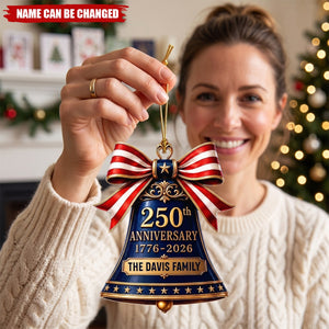 Custom Acrylic Ornament - Personalized America 250th Anniversary Christmas Gifts For Mom, Dad, Brother, Sister - Freedom Looks Good