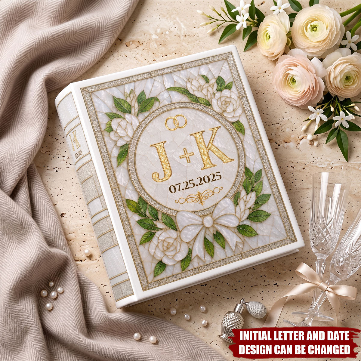 Custom Book Vase - Personalized Anniversary Wedding Gifts For Husband And Wife, Him And Her - Chapters Of Our Forever