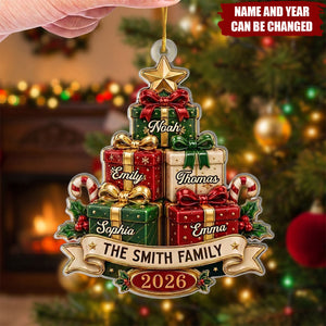 Custom Acrylic Ornament - Personalized Christmas Birthday Gifts For Mom, Dad, Brother, Sister - Wrapped In Love Always