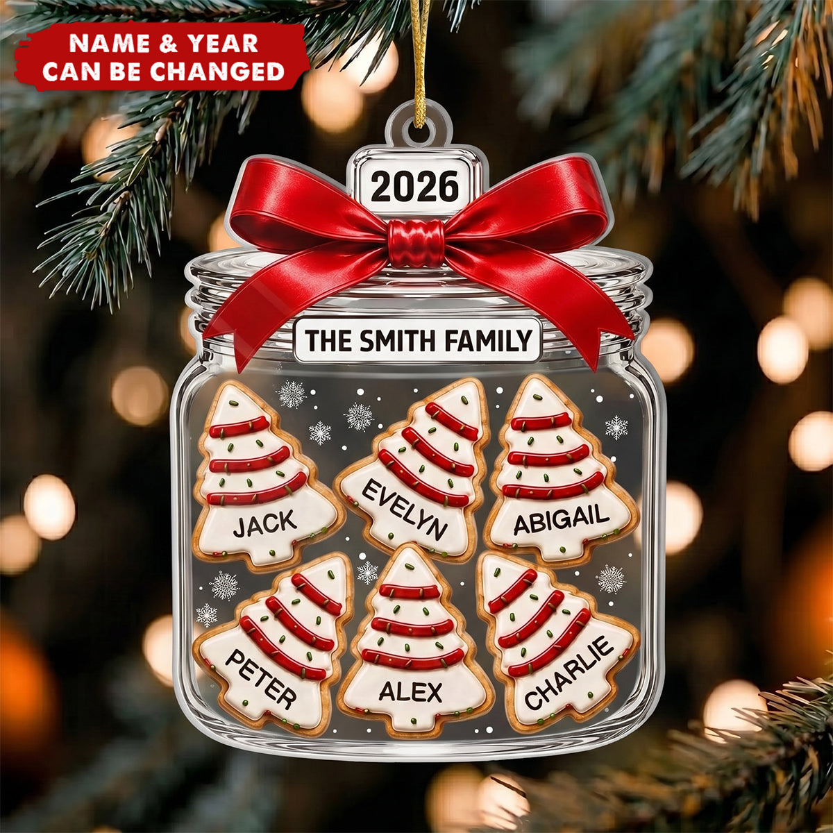 Custom Acrylic Ornament - Personalized Christmas Birthday Gifts For Mom, Dad, Brother, Sister - Sweet Holiday Traditions