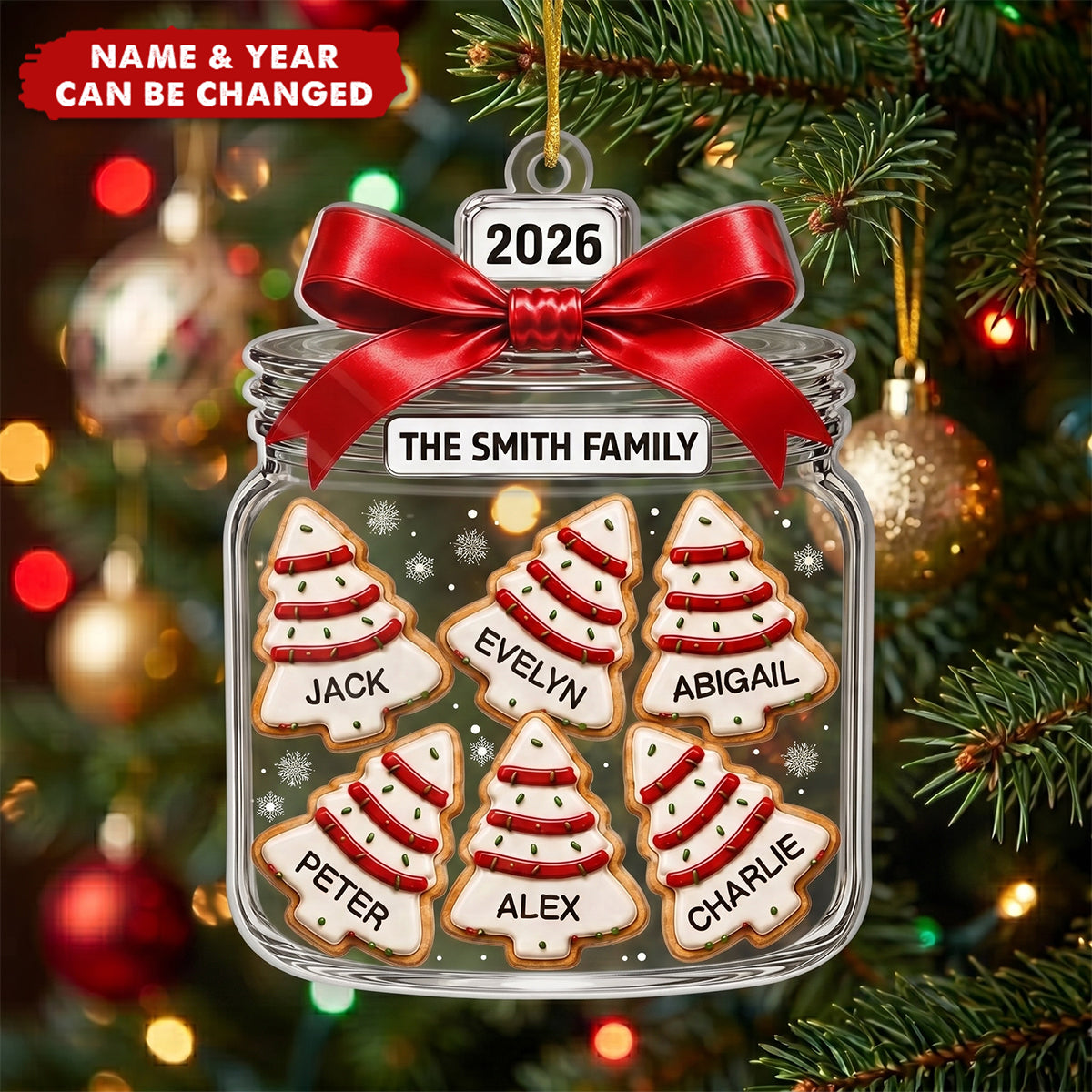 Custom Acrylic Ornament - Personalized Christmas Birthday Gifts For Mom, Dad, Brother, Sister - Sweet Holiday Traditions