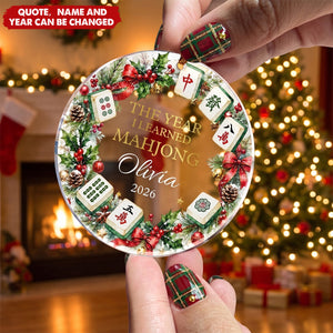 Merry Mahjong Gift For Mahjong Girls, Mahjong Lovers - Personalized Acrylic Ornament