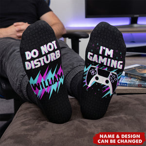 I'm Gaming Do Not Disturb - Personalized Crew Socks