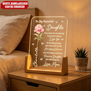 To My Daughter From Mom, Dad - Sentimental Gift, Keepsake Gift - Personalized Night Light