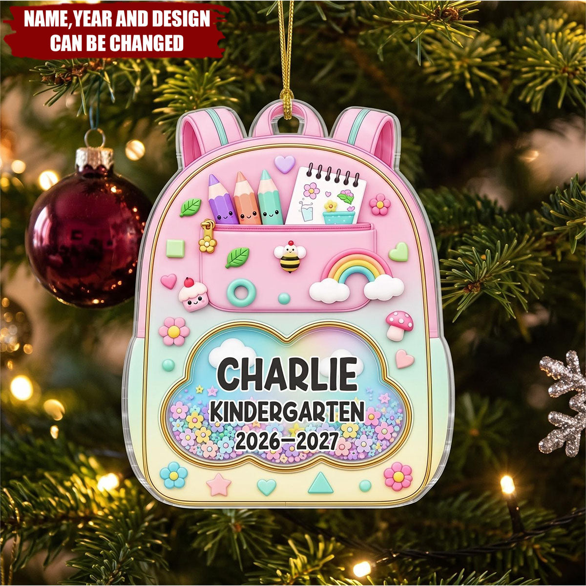 Custom Acrylic Ornament - Personalized Christmas Birthday Gifts For Kids - Learning With So Much Fun