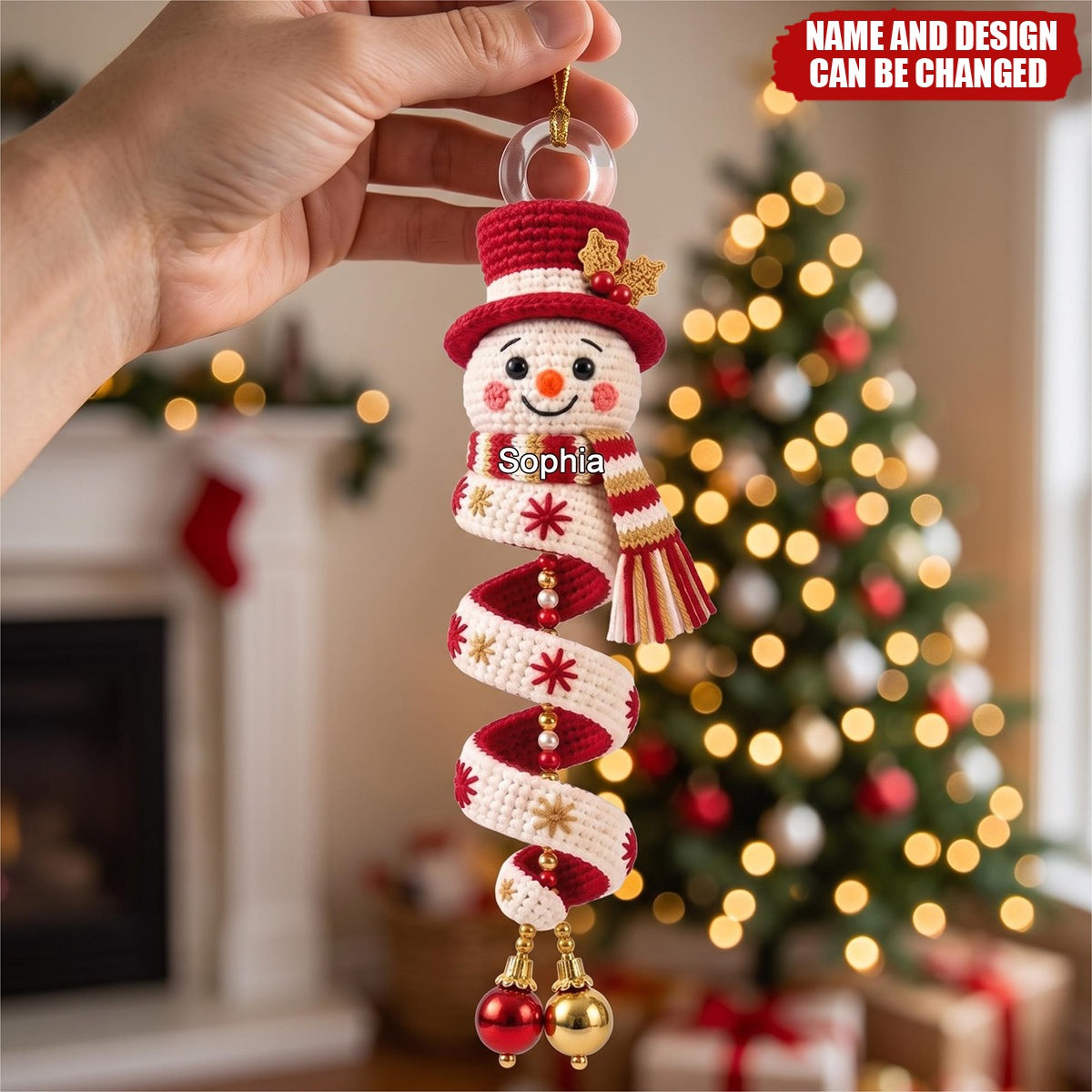 Custom Gnome Reindeer Candy Cane Wind Spinner Acrylic Ornament - Personalized Christmas Birthday Gifts For Family,Friend