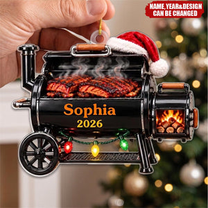 Custom Name Christmas BBQ Gifts For Grill Masters - Personalized Acrylic Ornament