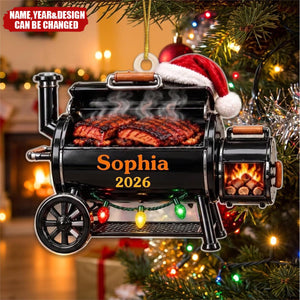 Custom Name Christmas BBQ Gifts For Grill Masters - Personalized Acrylic Ornament