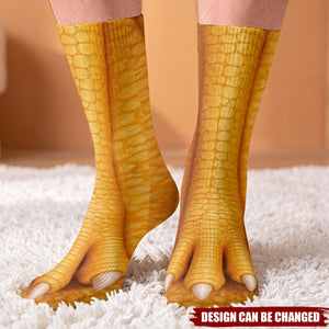 Custom Funny Animal Feet Gifts for Animal Lovers - Personalized Middle Tube Socks