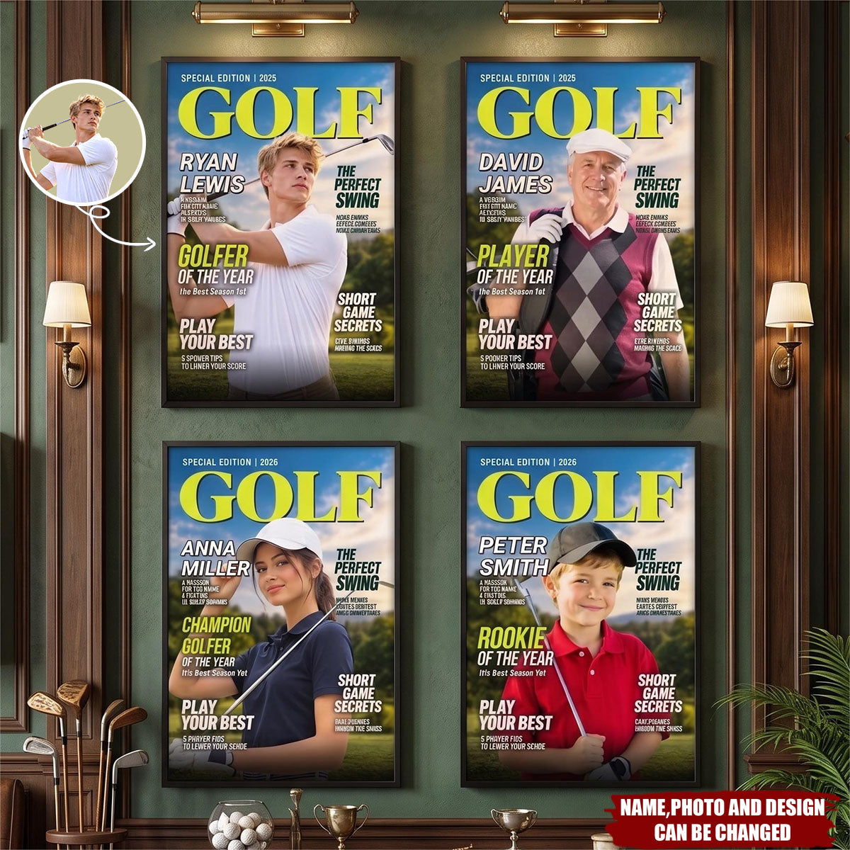 Custom Photo Golf Golfer of the Year Decor - Personalized Poster