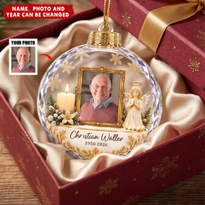 Custom Photo Memorial Christmas Decor - Personalized Acrylic Ornament
