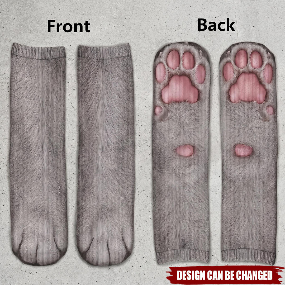 Gag Gift For Pet Lovers - Personalized Funny Feet Paws Socks