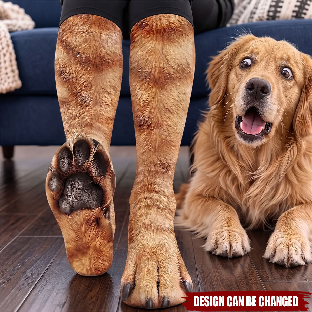 Gag Gift For Pet Lovers - Personalized Funny Feet Paws Socks