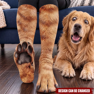 Gag Gift For Pet Lovers - Personalized Funny Feet Paws Socks