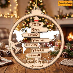 Adventure Is Worthwhile Personalized Ornament, Gift For Adventure Travel Lovers