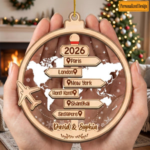Adventure Is Worthwhile Personalized Ornament, Gift For Adventure Travel Lovers