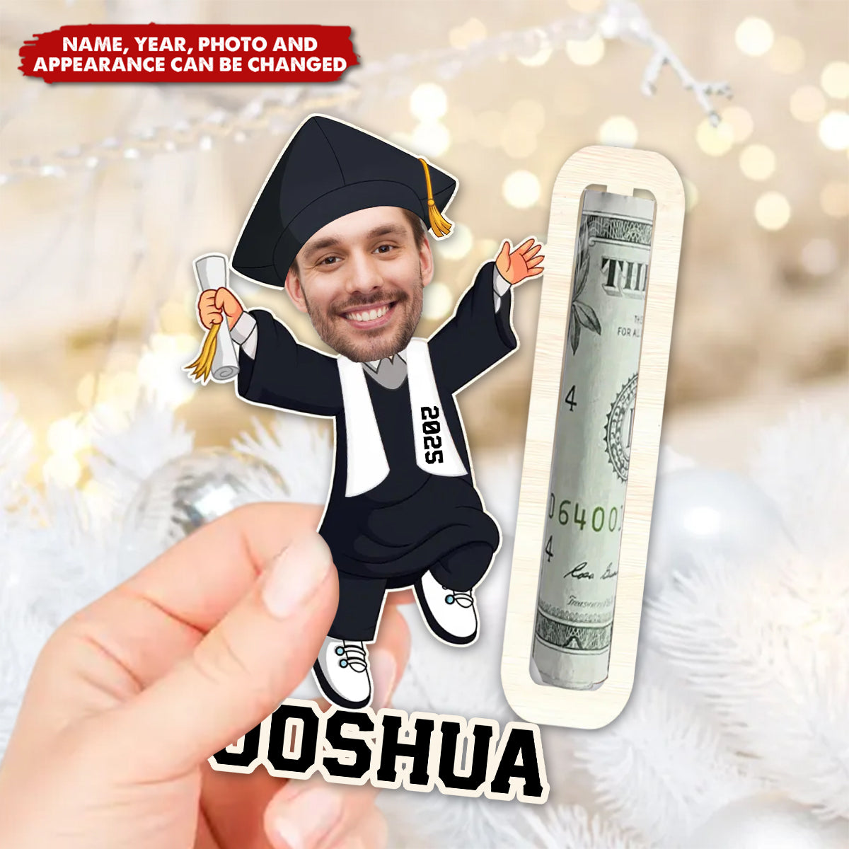 Custom Photo Graduation - Personalized Money Holder, Gift For Graduate