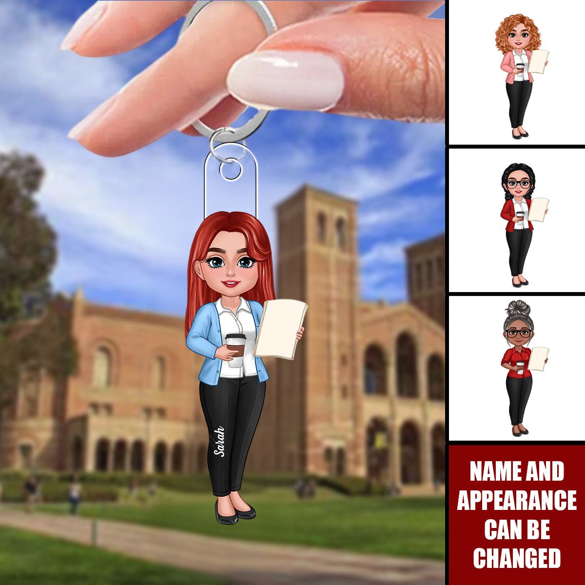 Beautiful Teacher - Personalized Acrylic Keychain