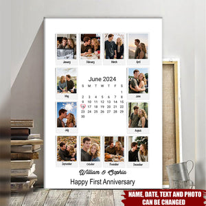 Couples Photo Keepsake Print - Custom Anniversary Gift for Partners