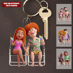 Summer Couples - Personalized Acrylic Keychain