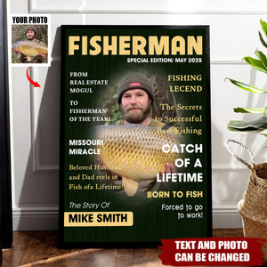 Man Cave Fishing Art - Personalized Poster, Gift For Fisher