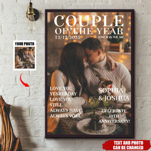 Couple Of The Year Magazine Cover Art Print - Personalized Poster