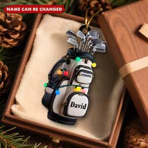 Golf Bag - Personalized Christmas Acrylic Ornament