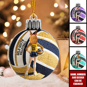 Love Volleyball - Personalized Christmas Acrylic Ornament
