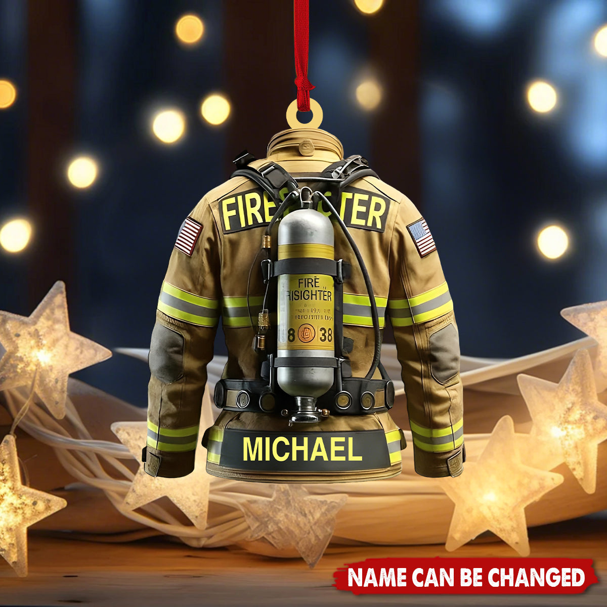 Firefighter - Personalized Christmas Acrylic Ornament, Gift For Fireman