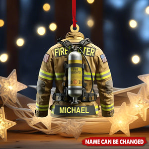 Firefighter - Personalized Christmas Acrylic Ornament, Gift For Fireman