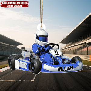 F1 Racing Car - Personalized Christmas Acrylic Ornament