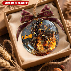 Firefighter Keepsake - Personalized Christmas Acrylic Ornament