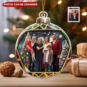 Custom Photo May Your Holidays Be Merry And Bright - Personalized Christmas Acrylic Ornament