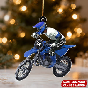 Dirt Bike - Personalized Christmas Acrylic Ornament, Gift for Racing Lover, Rider Gift